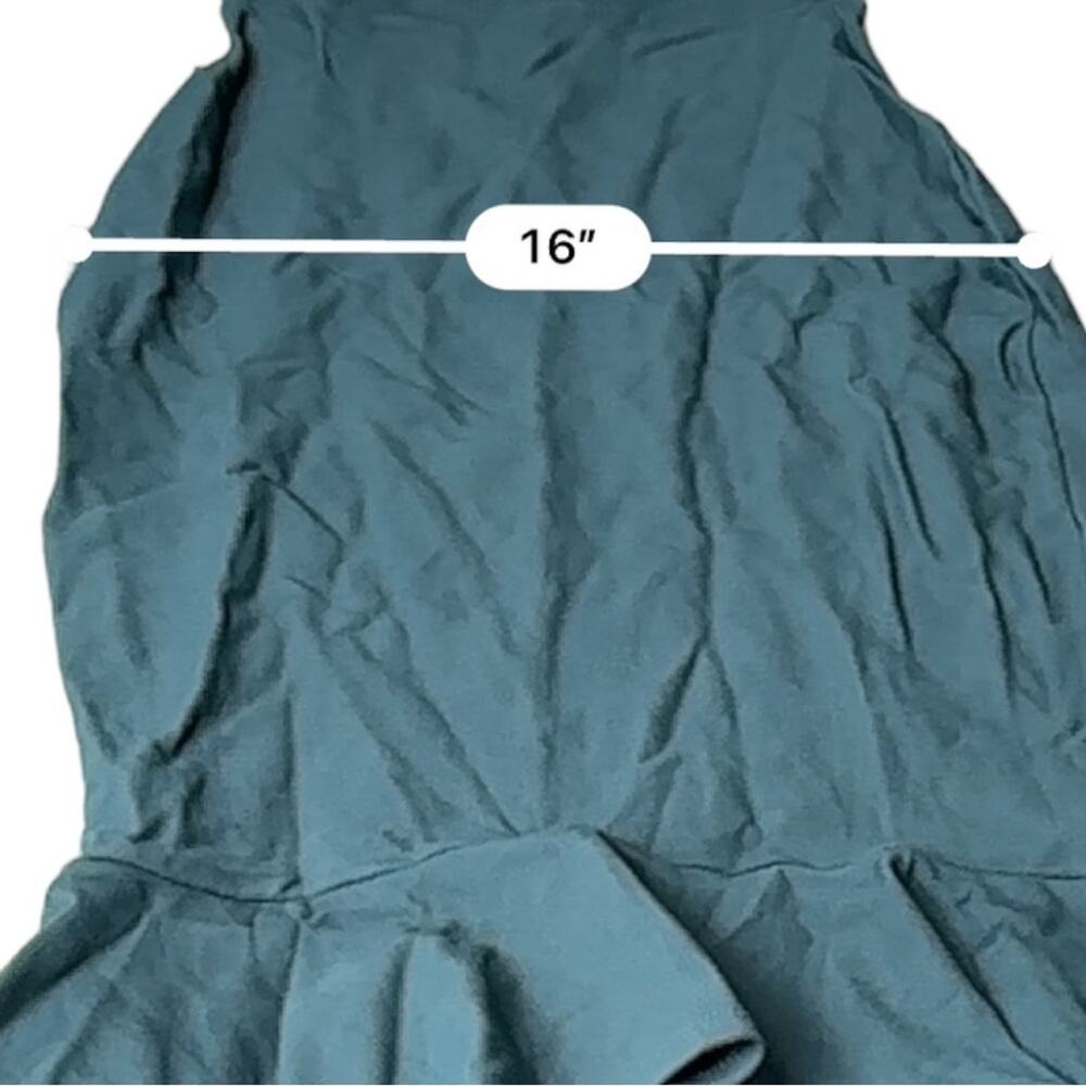Lulus How Much I Care Dark Green‎ Off-the-Shoulder Ruffle Hem Midi Dress Sz S - Picture 11 of 12